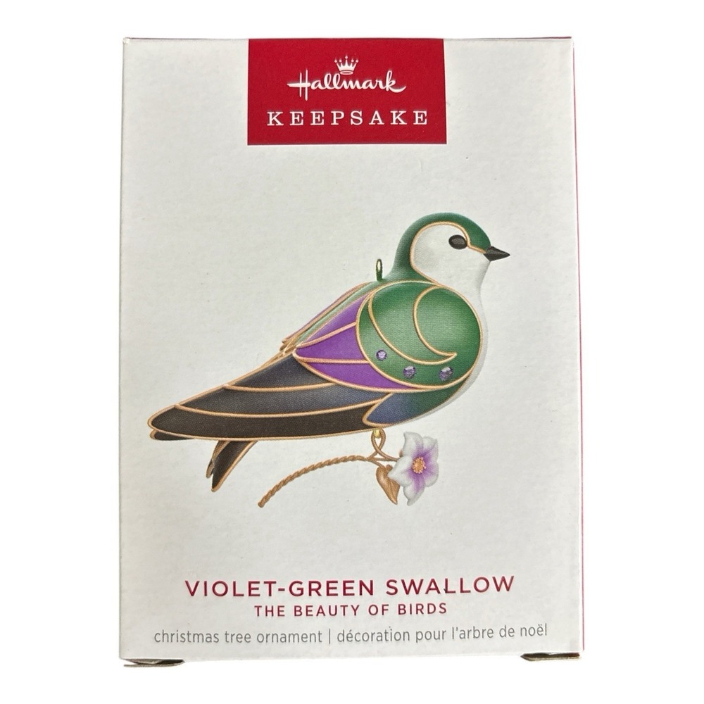 New HALLMARK Keepsake‎ ornament 2024 - The Beauty of Birds Violet-Green Swallow